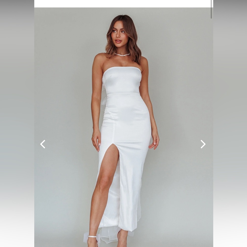 Selfie Leslie Always and Forever Bow Back Midi Dress NEVER WORN size M/10